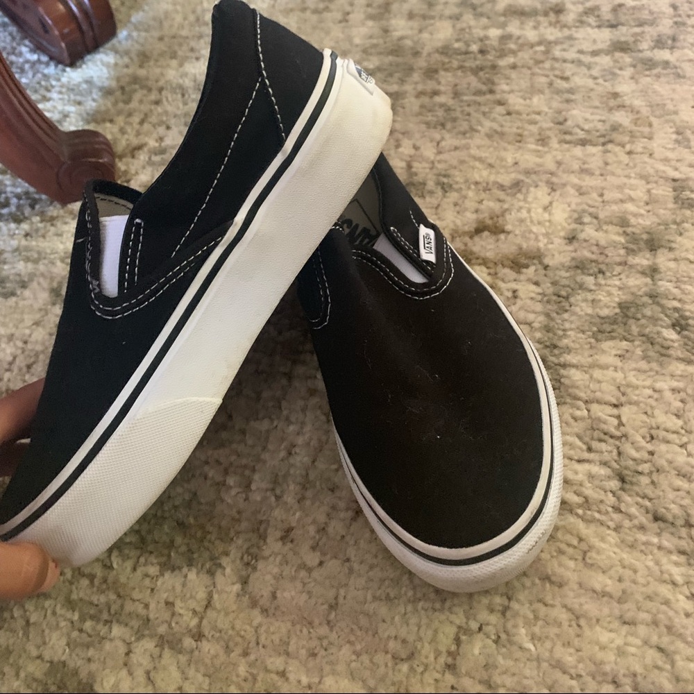 Black Vans Platform Slip On Sneaker